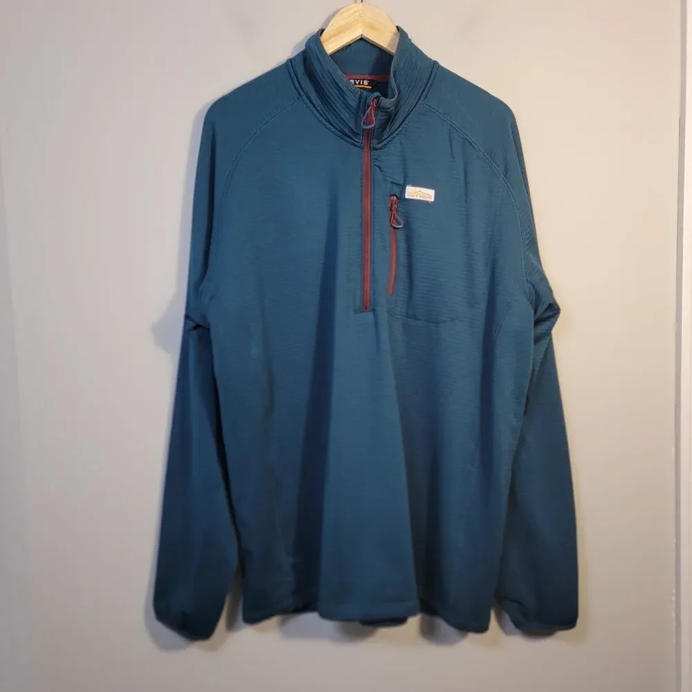 Orvis Mens XL Horseshoe Hills Fleece 1/4 Zip Pullover Green